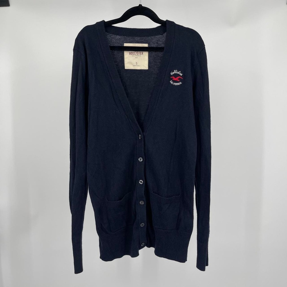 Y2K Hollister Women's Preppy Sweater Cardigan S Academia Cozy Ivy League Fall